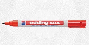 Маркер перманент EDDING E-404/2 красный, круглый наконечник 0,75мм 87137